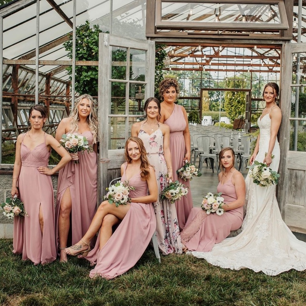 Azazie Evie Bridesmaid Dress in Dusty Rose Size 4